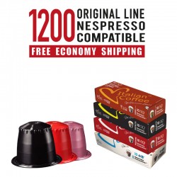1,200 Nespresso compatible capsules bundle Italian Coffee