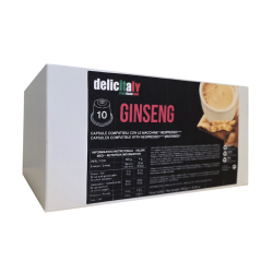 10 Ginseng coffee capsules - (Nespresso system)