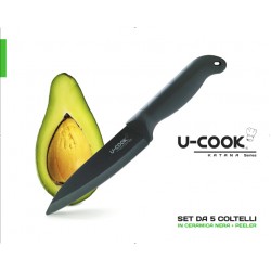 U-COOK Katana series: black ceramic knives set