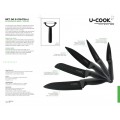 U-COOK Katana series: black ceramic knives set